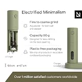 LARS NYSØM Electric Salt Pepper Grinder Set USB Rechargeable Sage Green view 4