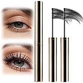 2PCS Ultra-Fine Lengthening Waterproof Quick-Dry Mascara, Black Mascara for Fine Short Lash Older Women Mulit-layered Lashes (Black)