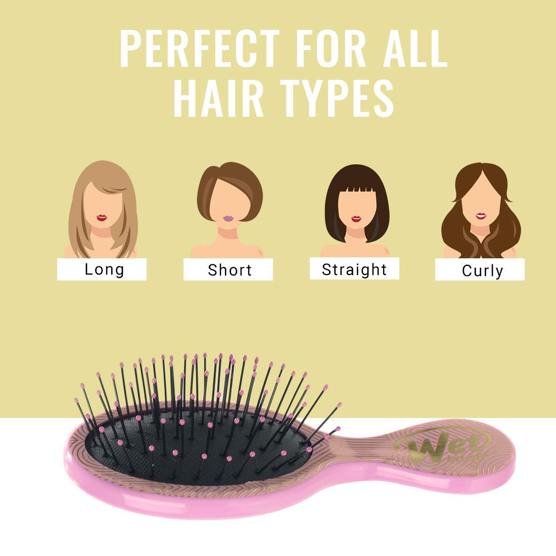 Wet Brush Hair Brush Mini Detangler - Confetti - Exclusive Ultra-soft IntelliFlex Bristles - Mini Detangler Protects Against Split Ends and Breakage - For Women, Men, Wet And Dry Hair : Beauty