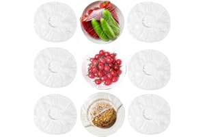 RQJLZ 160 pcs Disposable Bowl Covers - Food Cover Stretch Edging, Stretchable Plastic Wrap, Elastic Storage Wraps for Storage Containers, Disposable Fresh Keeping Bag Plastic Cover for Bowl for Family