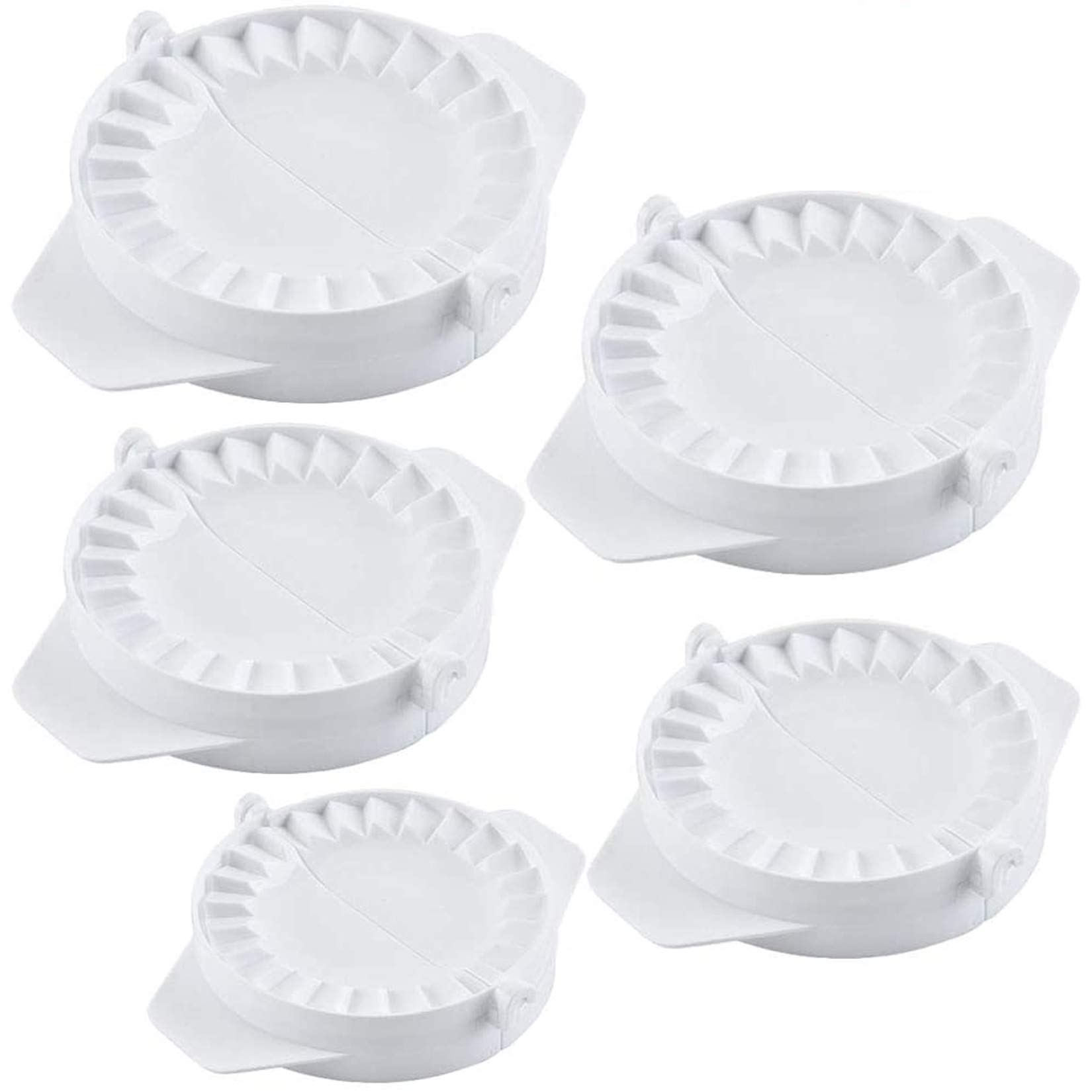 Ravioli Dumpling Maker Set, MKNZOME 5 Pcs Manual Chinese Dumpling Pasty Molds Gyoza Empanada Wrapper Cutter Pierogi Pie Dough Pastry Press Mould
