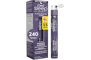 Can-i Sleep Fast-Acting Sleep Aid Spray for Adults – Fall Asleep Fast & Stay Asleep – Melatonin Sleep Spray with GABA, 5-HTP 