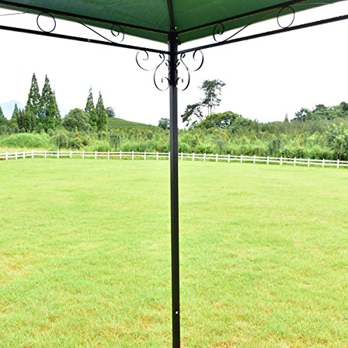 oldzon 2-Tier 10’x10’ Gazebo Canopy Shelter Patio Wedding Party Tent Outdoor Awning with Ebook - Thumbnail 5