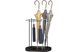 lukar Metal Umbrella Holder,Umbrella Stand Indoor Entryway,Umbrella Organizer with a Removable Drip Tray,Free Standing Umbrella Rack Organizer for Home Office Patio Decor