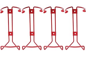 SHINEOFI 4pcs Fire Extinguisher Bracket Wall Mount with Sturdy Iron Construction and Quick Installation