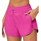 IUGA Stretchy Running Shorts for Women with Liner Quick Dry High Waisted Athletic Shorts Dolphin Workout Shorts with Pockets