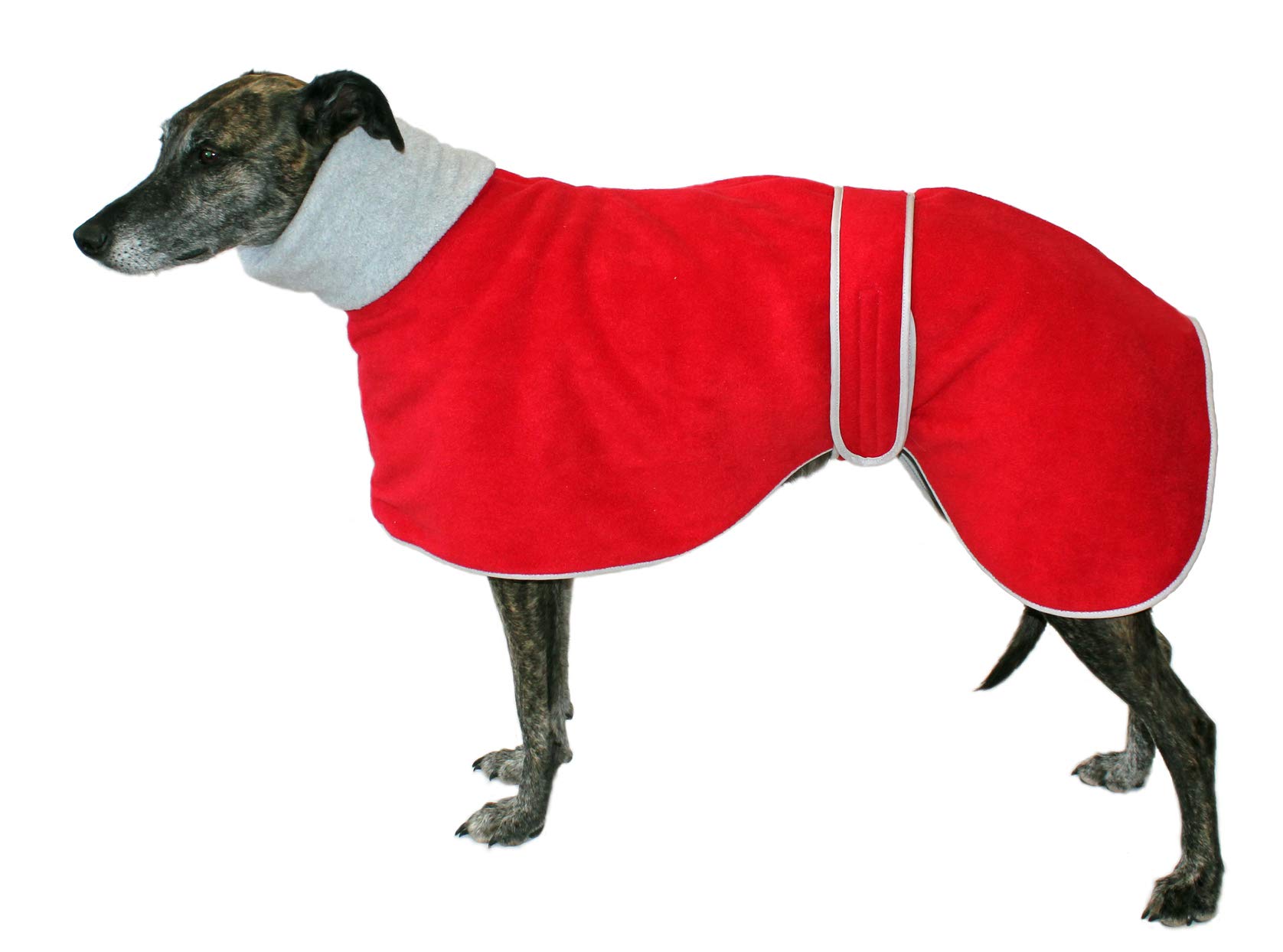 Cosipet Greyhound Polo Coat, 18"/46 cm, Red