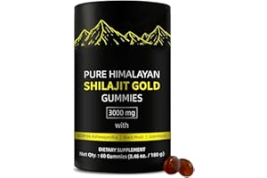 HANACHI Ultimapeak Shilajit Gummies | Alpha Gummies for Men | Lab Tested I No Added Sugar | Ashwagandha, Gokshura | Fulvic Acid & 85+ Trace Minerals for Men, Women | Non-GMO | 60 Gummy