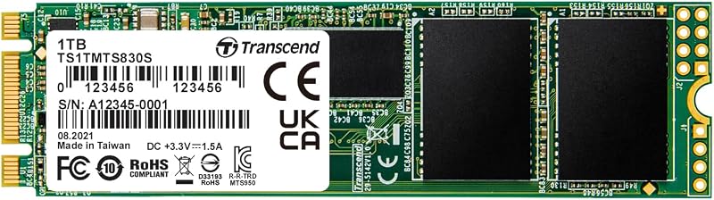 Transcend MTS830S 1TB M.2 2280 SSD SATA III 560MB/s Read DRAM Cache Ultrabook