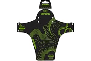 RideGuard PF1 OceanX Front MTB Mudguard UK Made from 100% Recycled Fishing Nets 100% Recyclable. Mountain Bike Fits 24”, 26”, 27.5”, 29”, Plus Size and Fat Bikes.