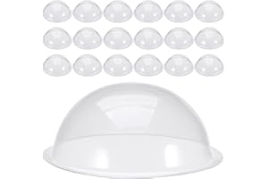 BESPORTBLE 50pcs Clear PVC Half Dome Covers for DIY Crafts Snow Globe Replacement Candy Holder Micro Landscape
