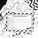 DISTINCTIVS Black and Silver Graduation Advice Cards - 25 Pack, Guest Wishes and Advice for the Graduate Cards
