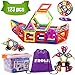 Frolk Magnetic Building Blocks Set - 123 Piece :Colorful Tiles, Educational Cards, Wheels .Educational Toy for Girls and Boys. Premium Gift for Kids.