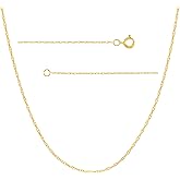 JEWELHEART 14K and 10K Real Gold Twisted Necklace For Women - 0.7mm 0.8mm 1mm 1.2mm 2.2mm Diamond Cut Braided Chain Link Necklace - Dainty Yellow Gold Pendant Necklace with Lobster Clasp 14" 16" 18" 20" 22" 24"