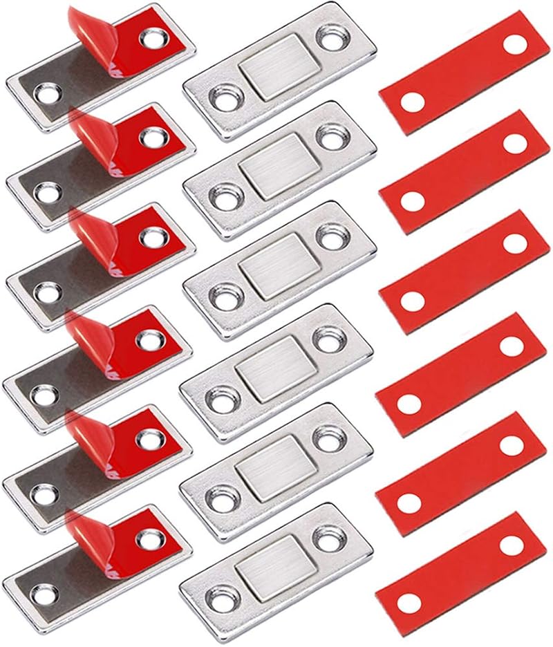 Jiayi 6 Pack Cabinet Magnetic Catch Ultra Thin 3.65mm 4kg Adhesive