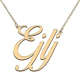 HUAN XUN Customized Custom Simple Any Name Necklace