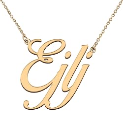 HUAN XUN Customized Custom Simple Any Name Necklace