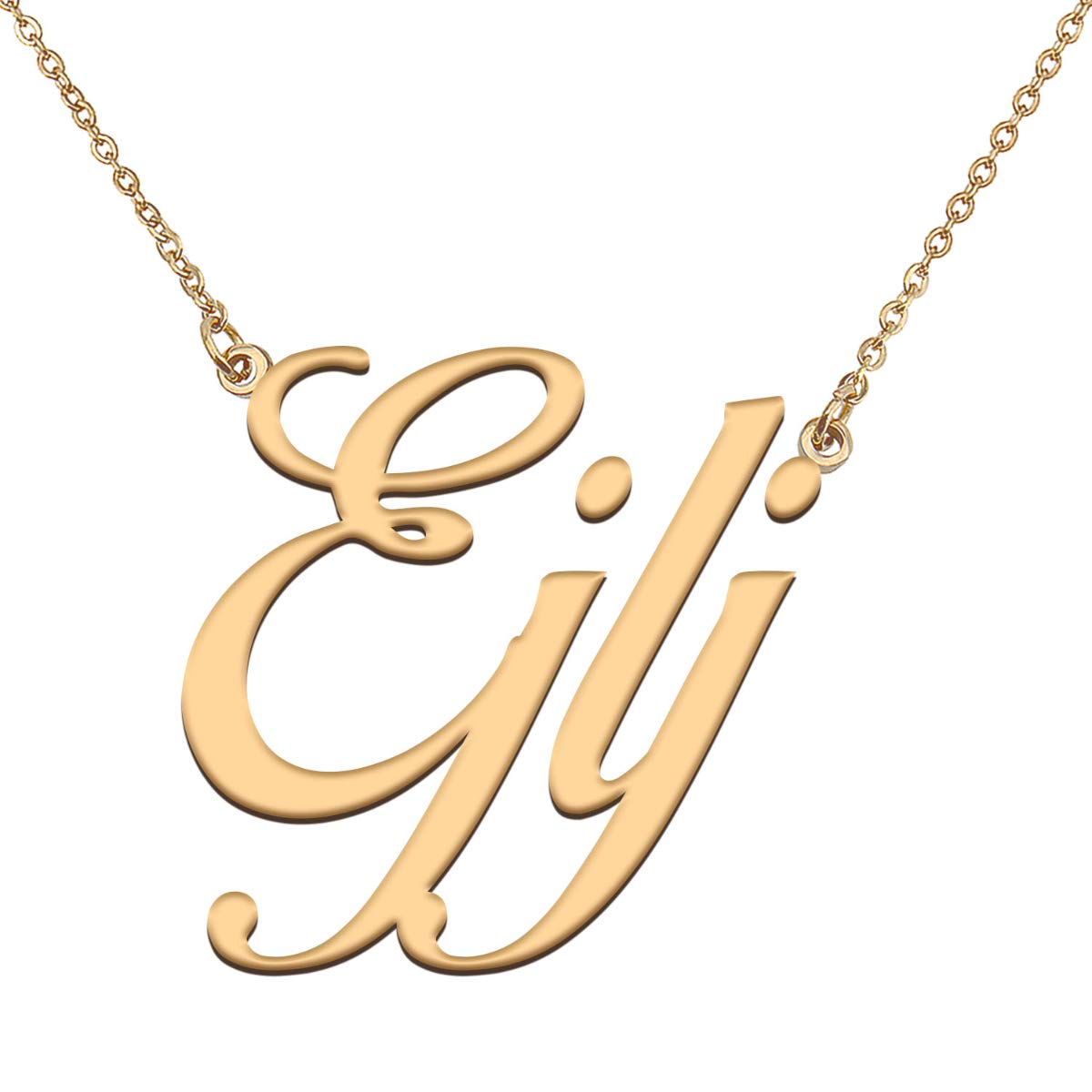 HUAN XUN Customized Custom Simple Any Name Necklace