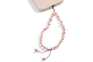 BettDecor Aesthetic Phone Charm - Natural Quartz & Miyuki Seed Beads Phone Chain Strap - Durable, Versatile, & Stylish Phone Wrist Strap for Personal Items