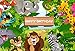 AOFOTO 7x5ft Cartoon Safari Park Animals Backdrop Kids Happy Birthday Party Decorations Fauna Jungle Forest Wildlife Elephant Photography Background Baby Zoo Theme Boy 1st Bday Photo Studio Prop Vinyl