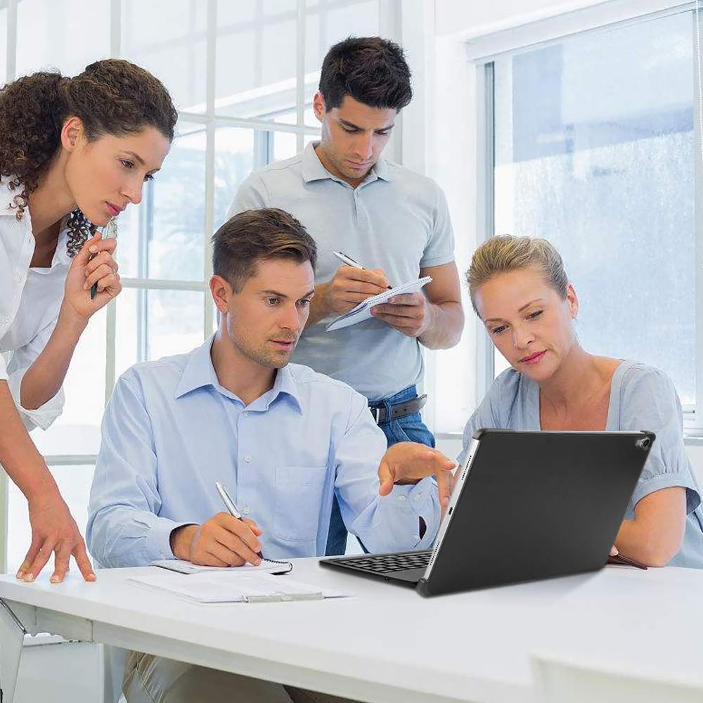 Keyboard Case for iPad Pro 11,130 Degree Rotation, 7 Color Backlit Keyboard,Thin and Light Case,BT Connect, iPad Pro 11 Keyboard Case, (Black, 11)