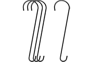 Dreecy 4 Pack 24 Inch Extra Large Tree Branch S Hooks - Metal Garden Tree Hooks for Hanging Bird Feeders, Baskets, Plants, Lanterns and Ornaments (Black)