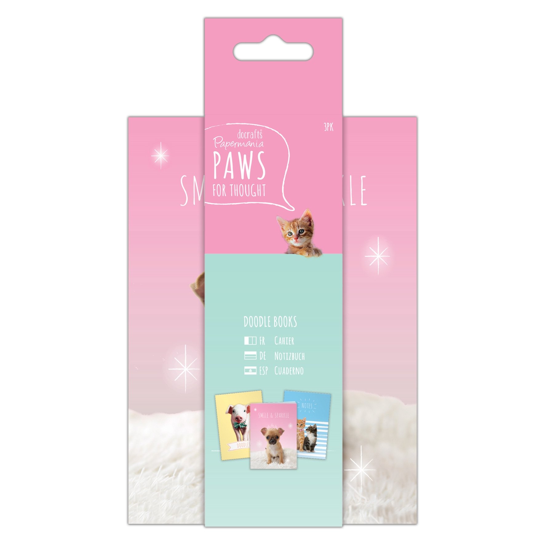 docrafts Papermania Paws For Thought A6 Doodle Books (3 pieces)