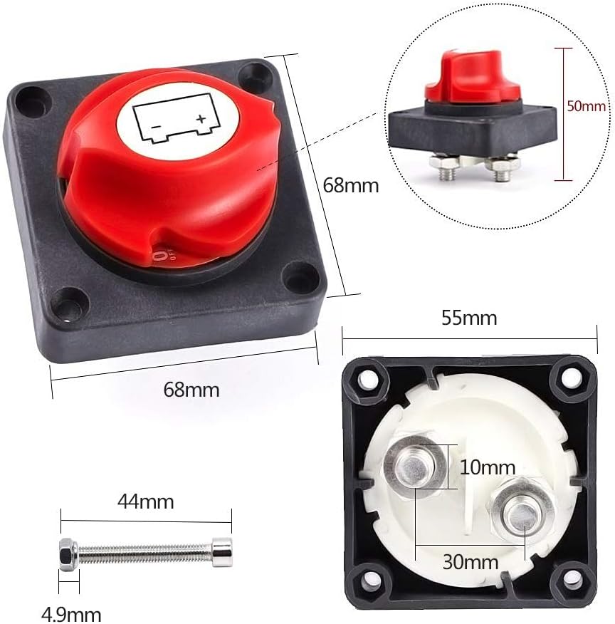 Battery Isolator Kill Switch Battery Disconnect Switch, Master Power