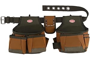 Bucket Boss 50200 Two Bag Tool Belt in Brown