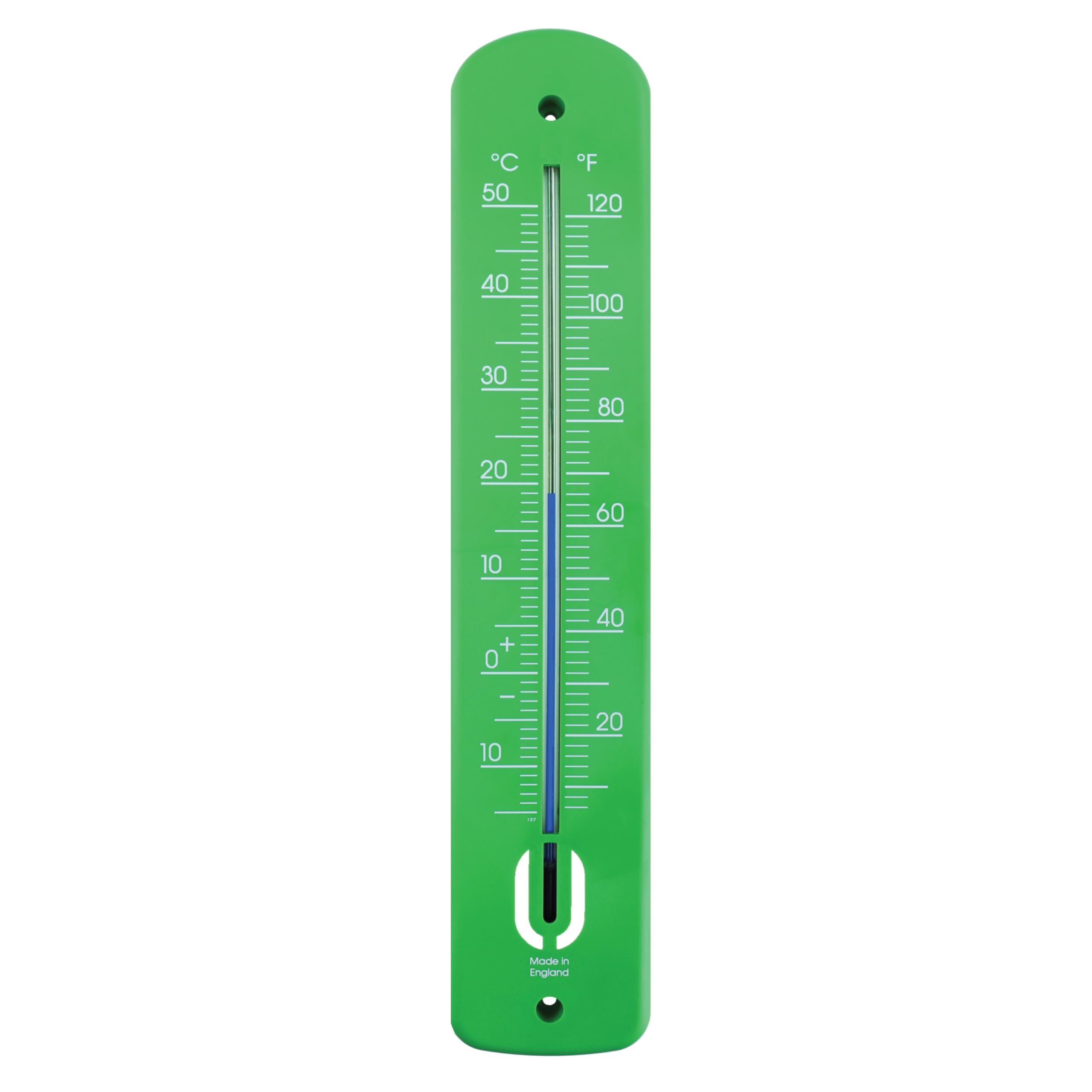 Large Outdoor Thermometer - 380 mm Garden Thermometer Outdoor for Use in Garden Greenhouse Patio Sun Terrace Shed Allotment Wall Classic Thermometer Indoor Outside Temperature Gauge (Green)