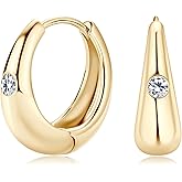 PROSTORY Moissanite Classic Round Hoop Earrings, D Color VVS1 Clarity 925 Sterling Silver Hoop Earring for Women and Men Birthday Christmas Jewelry Gifts