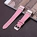 bayite Leather Band for Fitbit Charge 2, Pink with line, 5.5