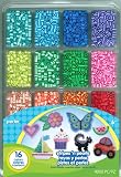 Perler Beads Stripes And Pearls Assorted Fuse Beads Tray For Kids Crafts, 4000 pcs