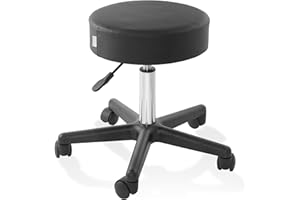 Saloniture Rolling Hydraulic Salon Stool – Adjustable Swivel Chair for Spa, Shop, Salon, Massage, Medical, Work or Office