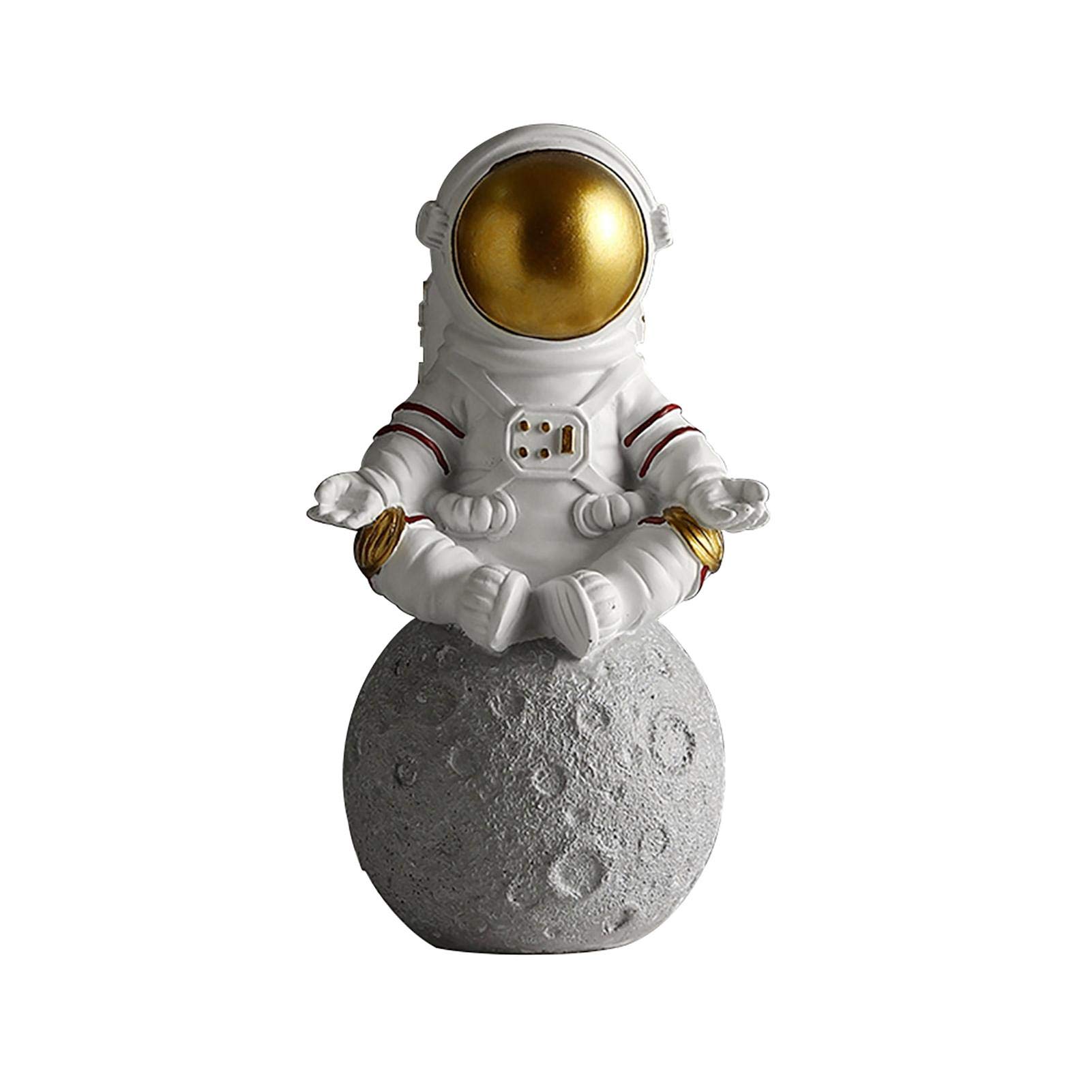 ALEOHALTER Astronaut Statue, Spaceman Figurine Sculpture Desktop Accessory Kids Boys Bedroom Decor Astronaut Themed Decoration Ornament