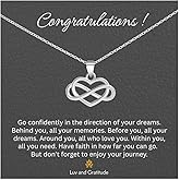 Luv and Gratitude Graduation Gift Necklace, Sterling Silver Necklace For Graduate, College Graduation Gift, High School Graduation Gift, Convocation Gift