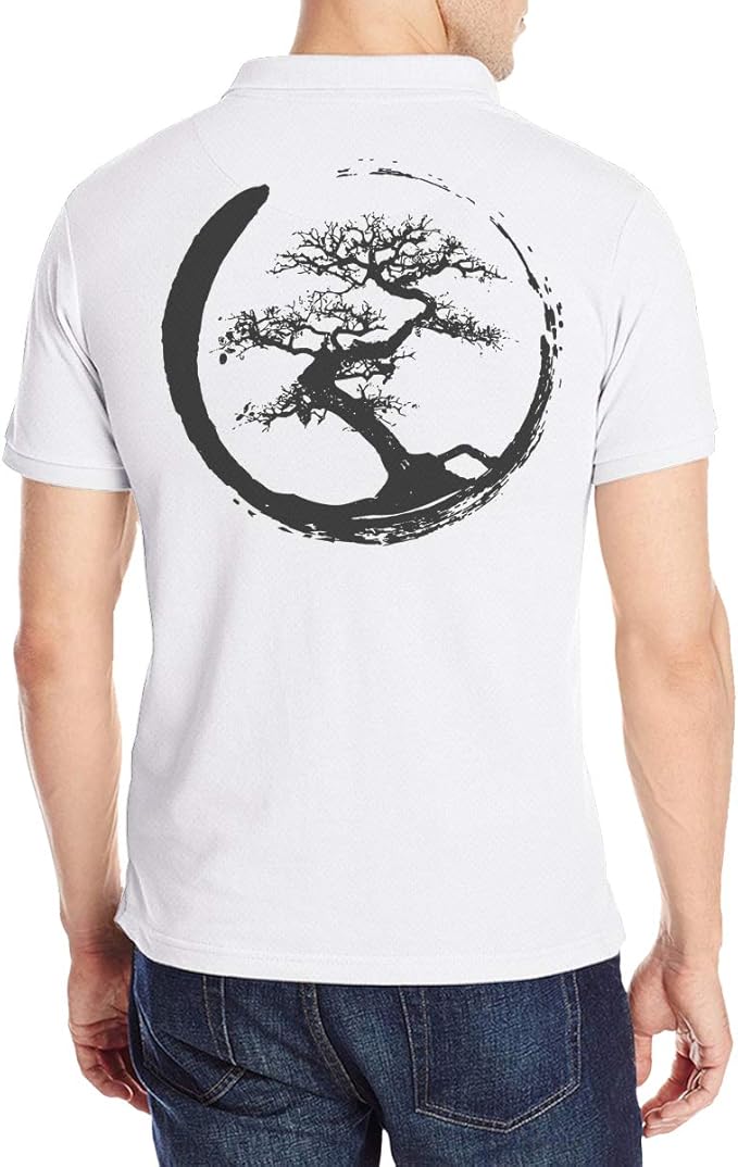 LANJYF Men's Bonsai Tree Japanese Zen Polo Tshirt for Men at Amazon Men