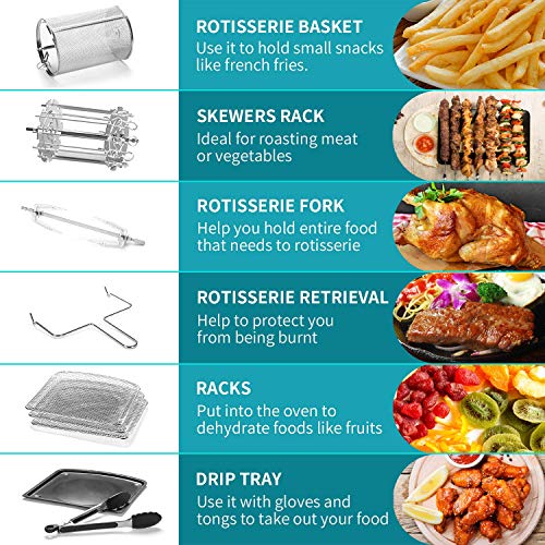 Ultrean Air Fryer oven, 12.5 Quart Airfryer Toaster Oven with