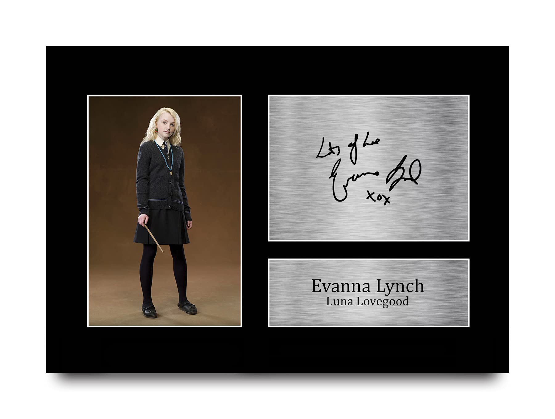 HWC Trading A4 Evanna Lynch Harry Potter Luna Lovegood Gifts Printed Signed Autograph Picture for Movie Memorabilia Fans