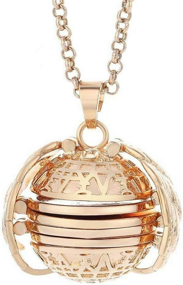 sameno Expanding Photo Locket Angel Wings Pendant Necklace Jewelry Gift for Women Girls