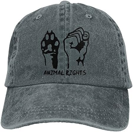 SKXJ0IOAI Animal Rights Unisex Flat Bill Hip Hop Cap Baseball Hat Head-Wear Cotton Trucker Hats Asphalt