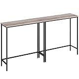 HOOBRO 2 Pack Narrow Sofa Console