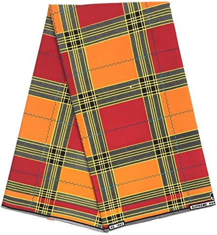 SUPREME WAX Holland KENTE KINTE Original African Print Fabric loincloth 6 YARDS 100% Cotton