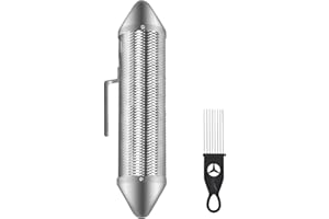 EastRock Stainless Steel Guiro Instrument Latin Percussion Shaker Metal Guiro with Scraper, Professional Band Accompaniment