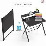GreenForest Folding Desk No Assembly Required Computer Desk with Monitor Shelf view 4