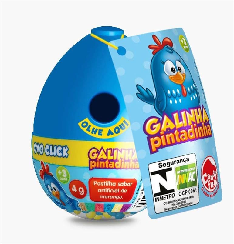 Doce Pastilha Ovo Click Galinha Pintadinha Caixa com 12  (7908084700430)