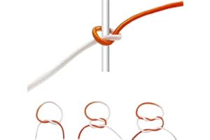 PRASTUD Knot Tying Practice Rope-Two-Color Half Dyed Cord，Simple and Visually Clear Tool for Learning Knot Tying (Ø4mm，Pack of 3)