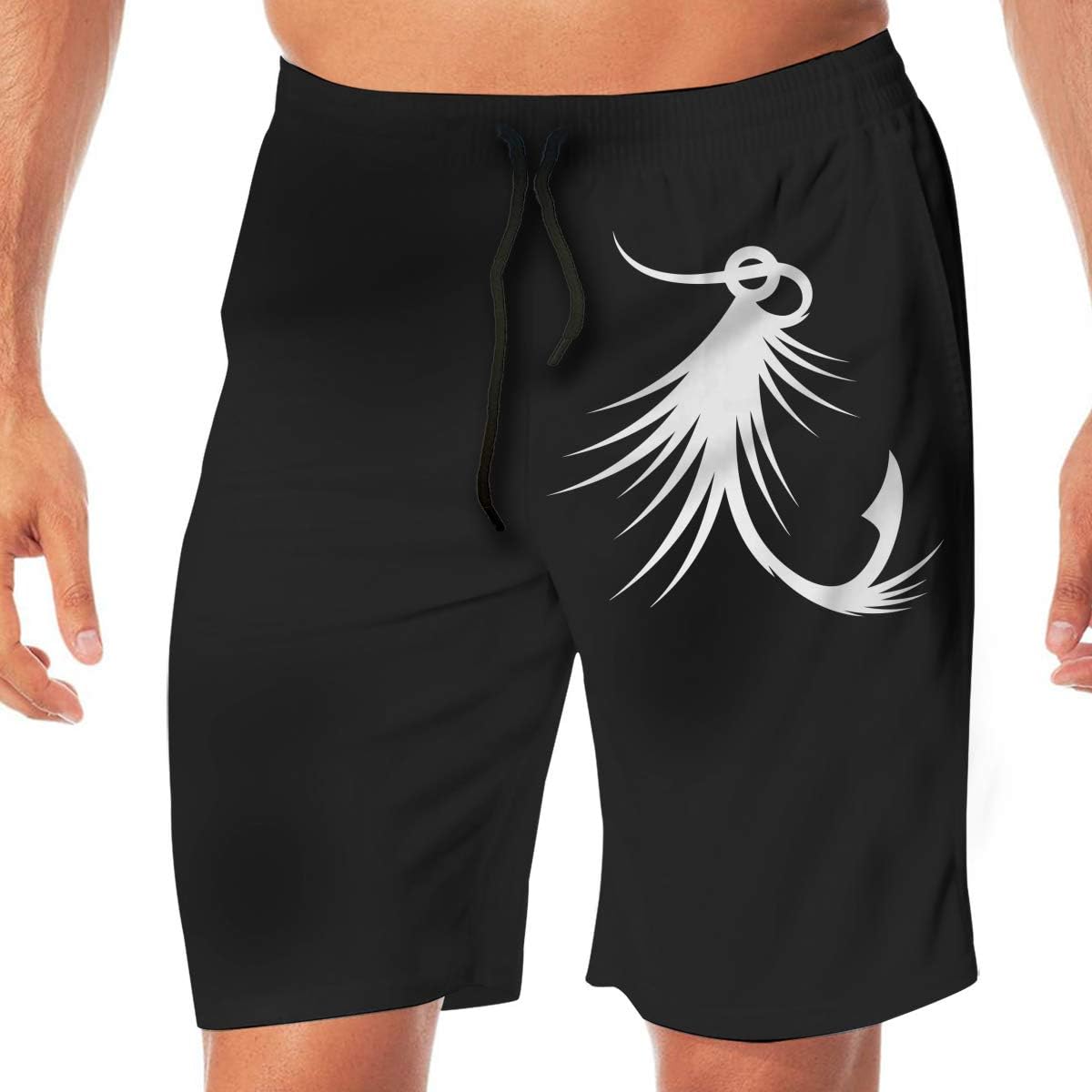 Men's Athletic Shorts Fishing Lure Casual Sport Beach Boardshort for