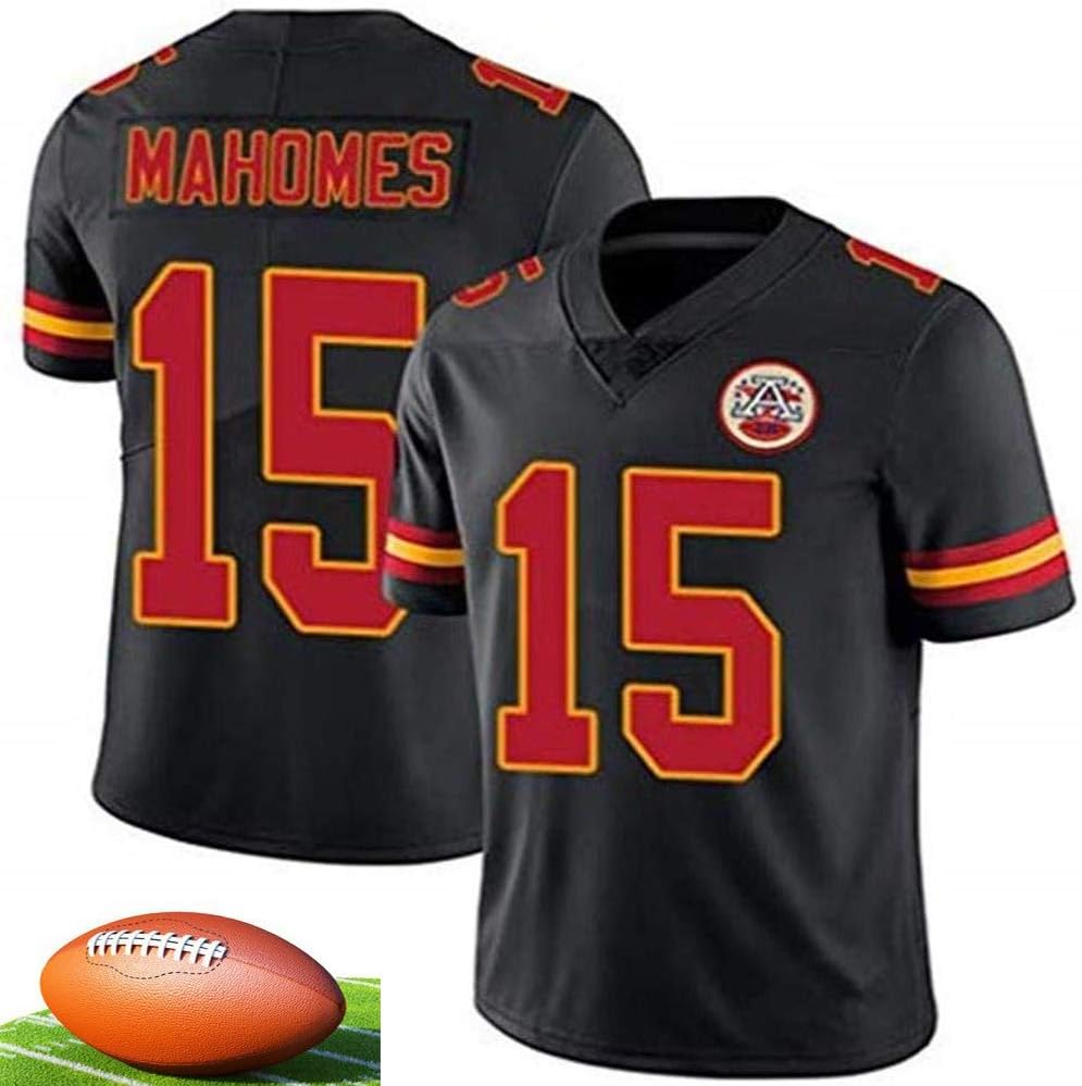 American Football Suit T-Shirt NFL Jersey Kansas City Chiefs No.15 MAHOMES Sportswear Training Shirts For Adults B-XL