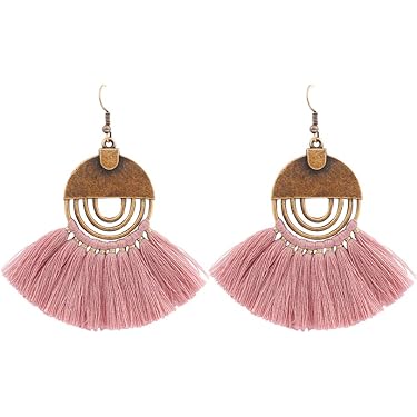 Handmade Pink Druzy & Neon Apatite Copper Drop Earrings - Electroformed, 1.77 Inch